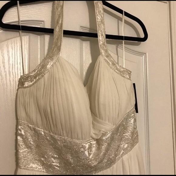 NWT Oleg Cassini  beaded halter formal dress - 14 - Picture 5 of 6